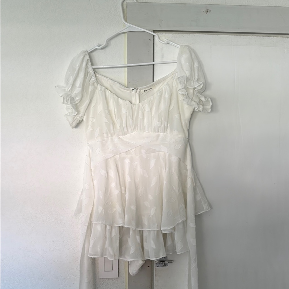 White Ruffled Blouse